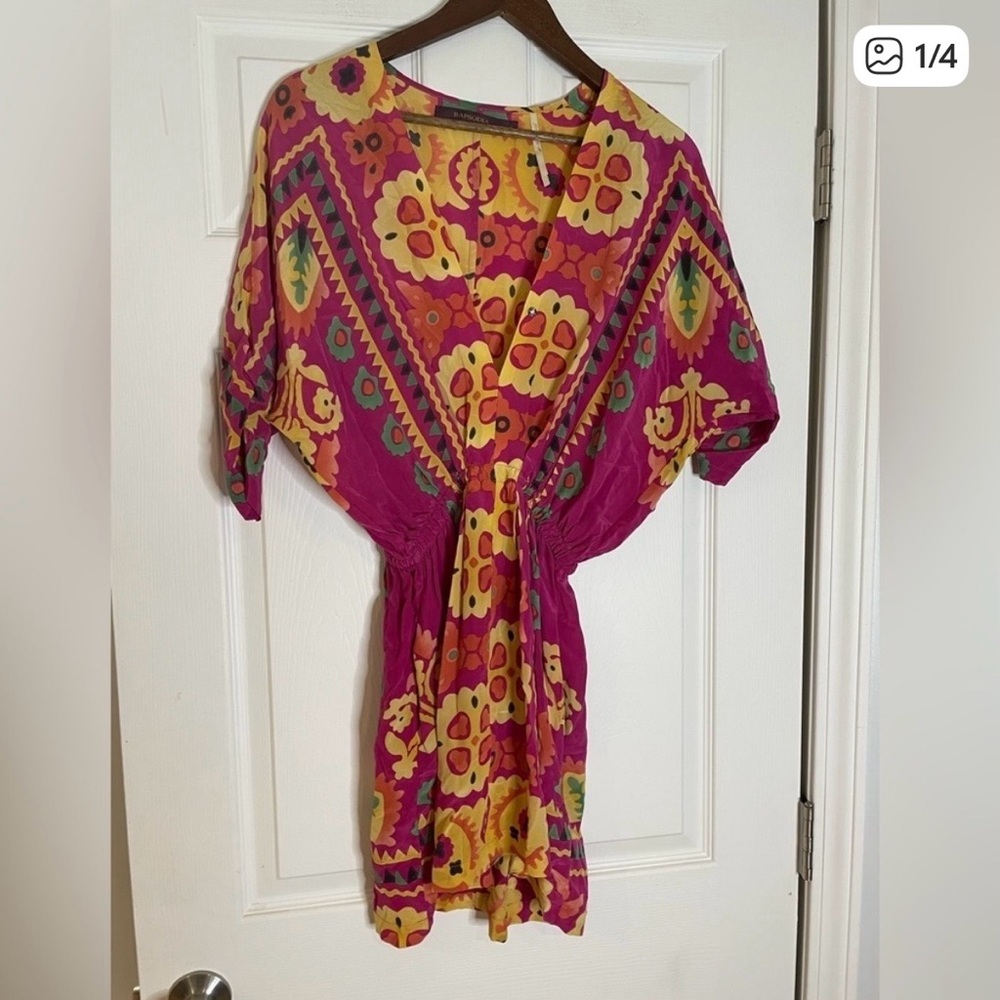 RAPSODIA SILK TUNIC/SWIM COVER - SMALL